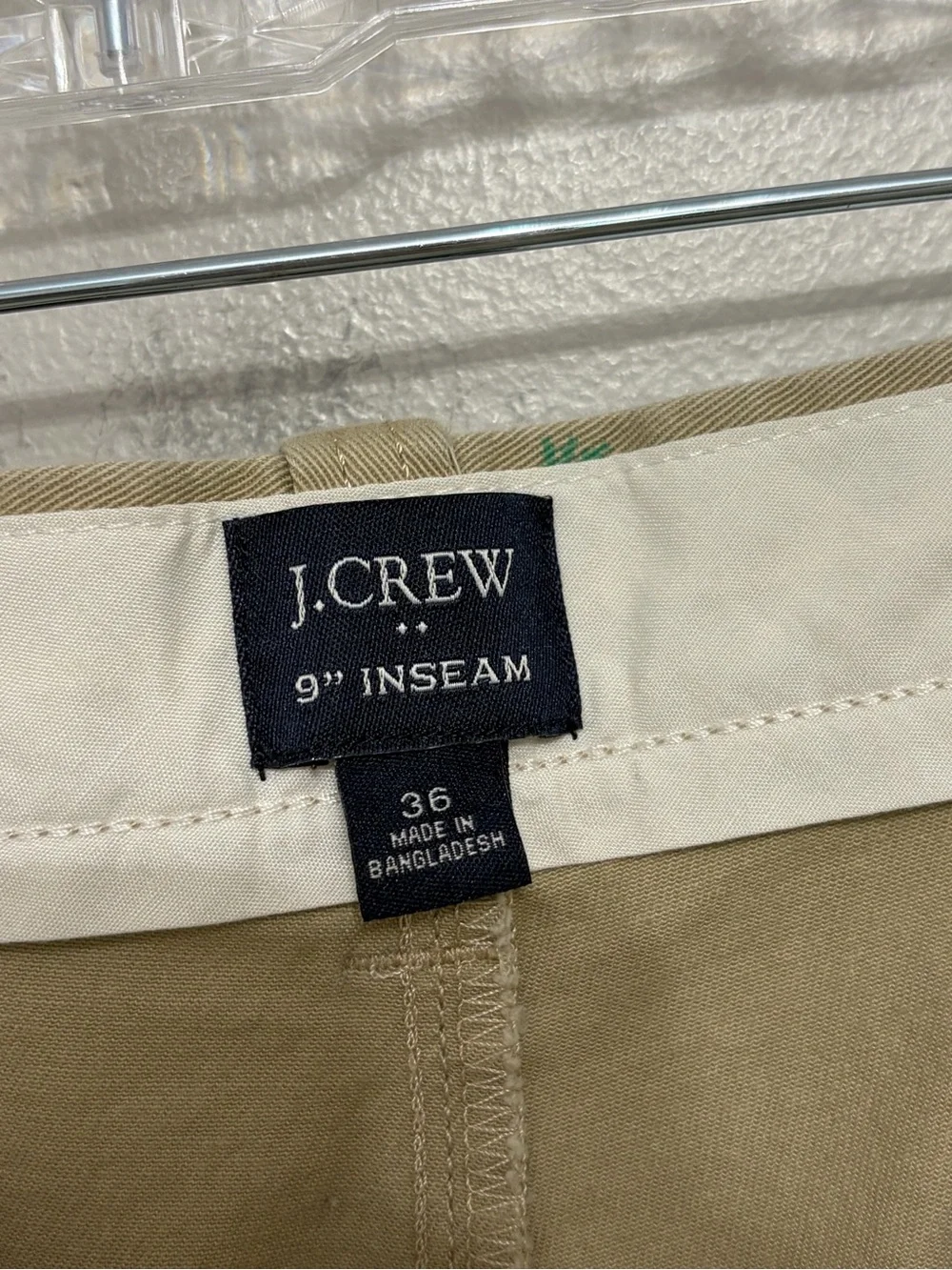 J. Crew Factory Men’s 9” Khaki Chinos with Palm Tree Print - Size 36